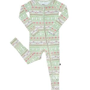 Poppy by Lev Baby Holiday Print Zippered Sleep romper